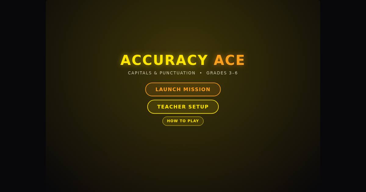 Accuracy Ace title screen