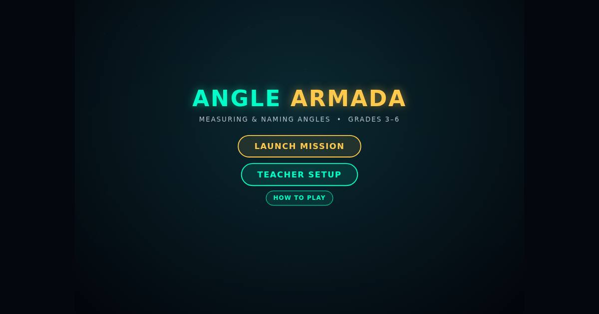 Angle Armada title screen