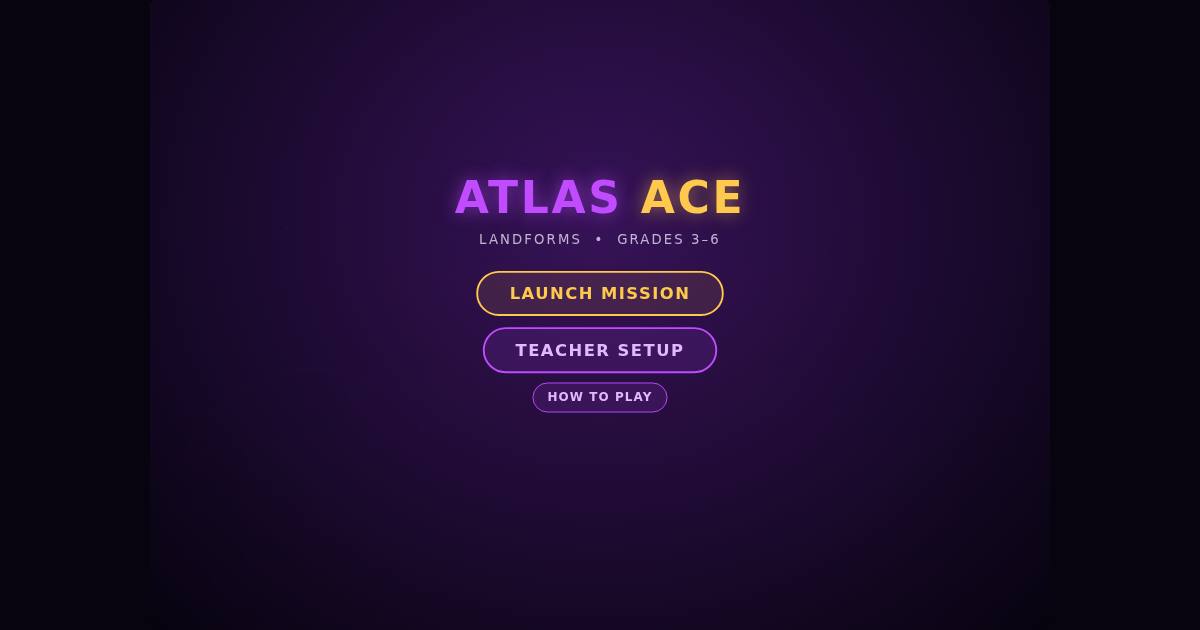 Atlas Ace title screen
