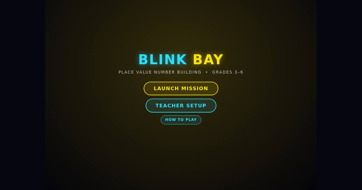 Blink Bay title screen