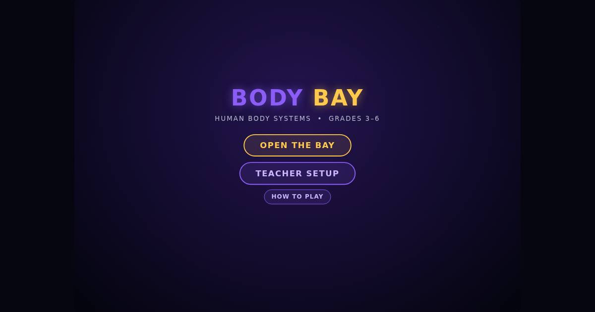 Body Bay title screen