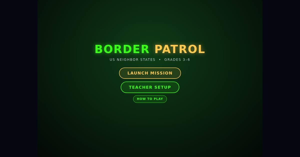 Border Patrol title screen