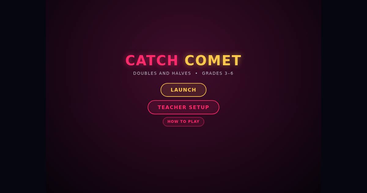 Catch Comet title screen