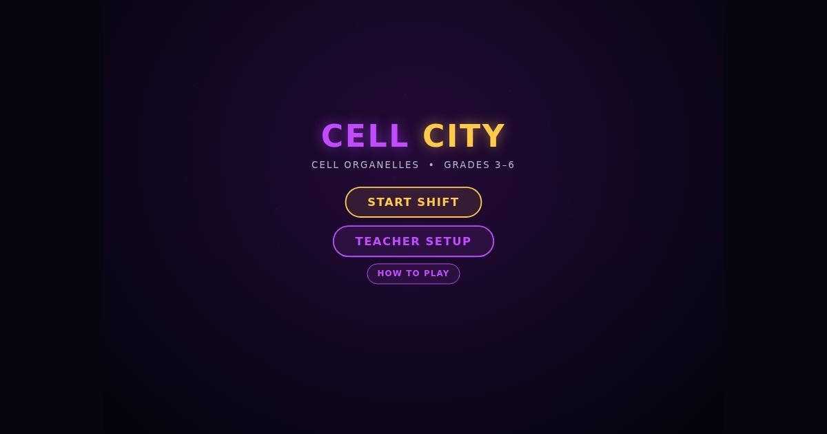 Cell City title screen