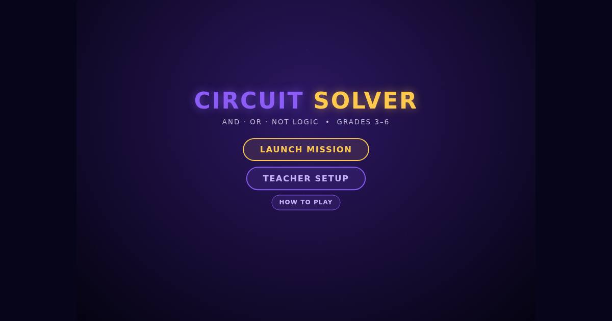 Circuit Solver title screen