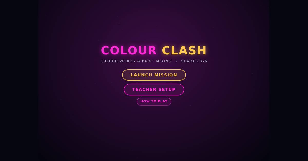 Colour Clash title screen