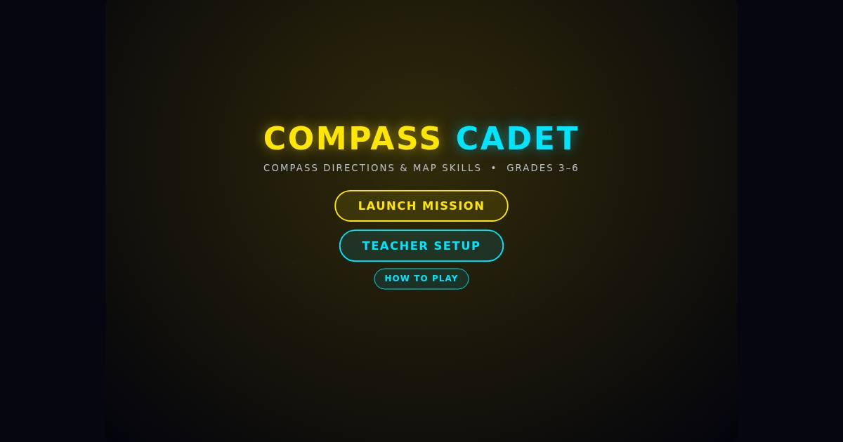 Compass Cadet title screen