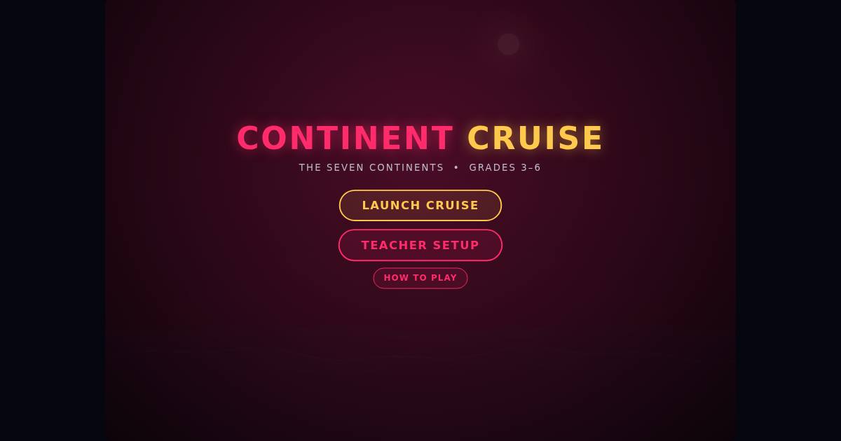 Continent Cruise title screen