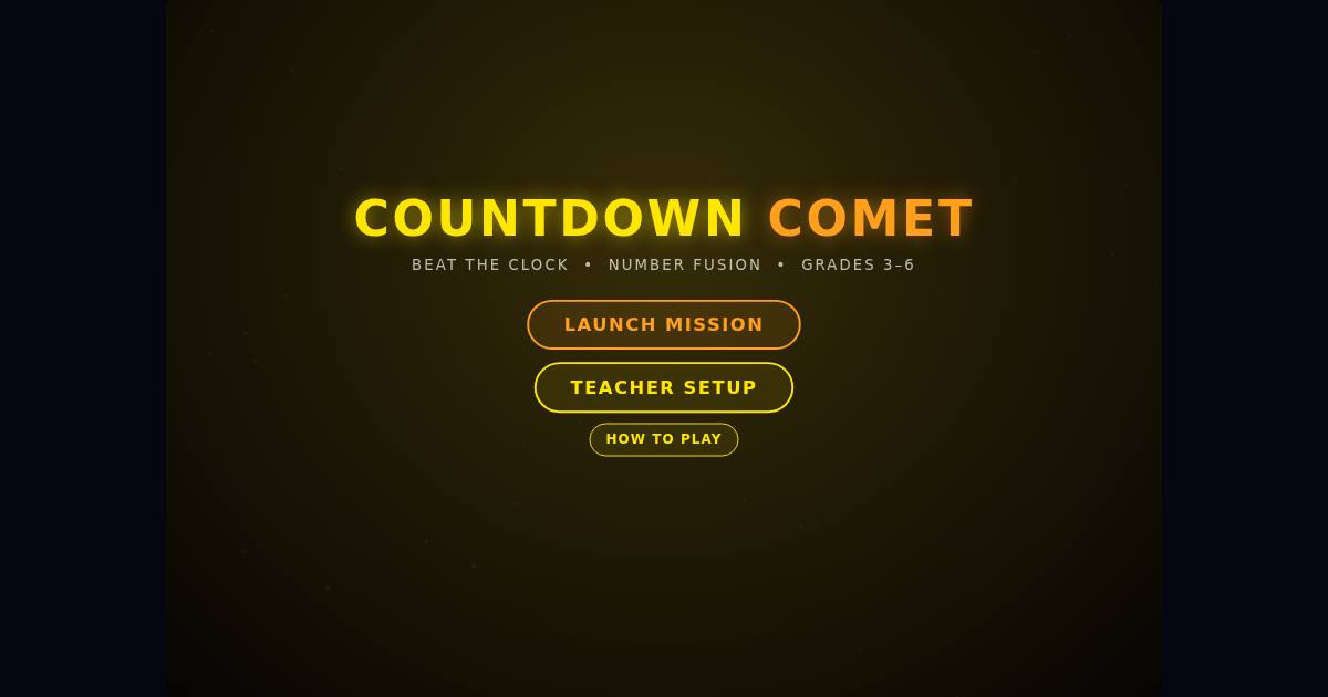 Countdown Comet title screen