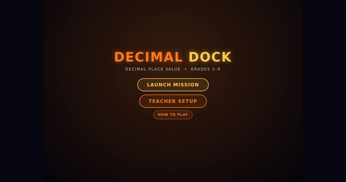 Decimal Dock title screen