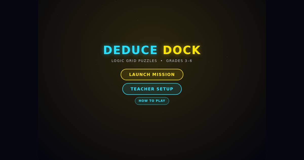 Deduce Dock title screen