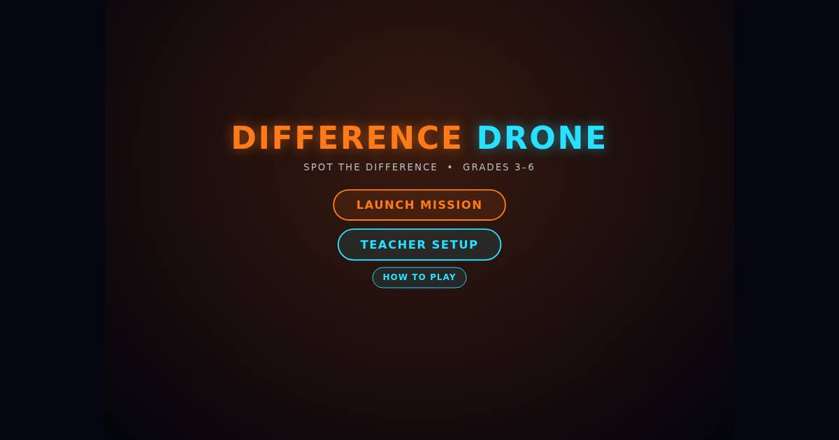 Difference Drone title screen