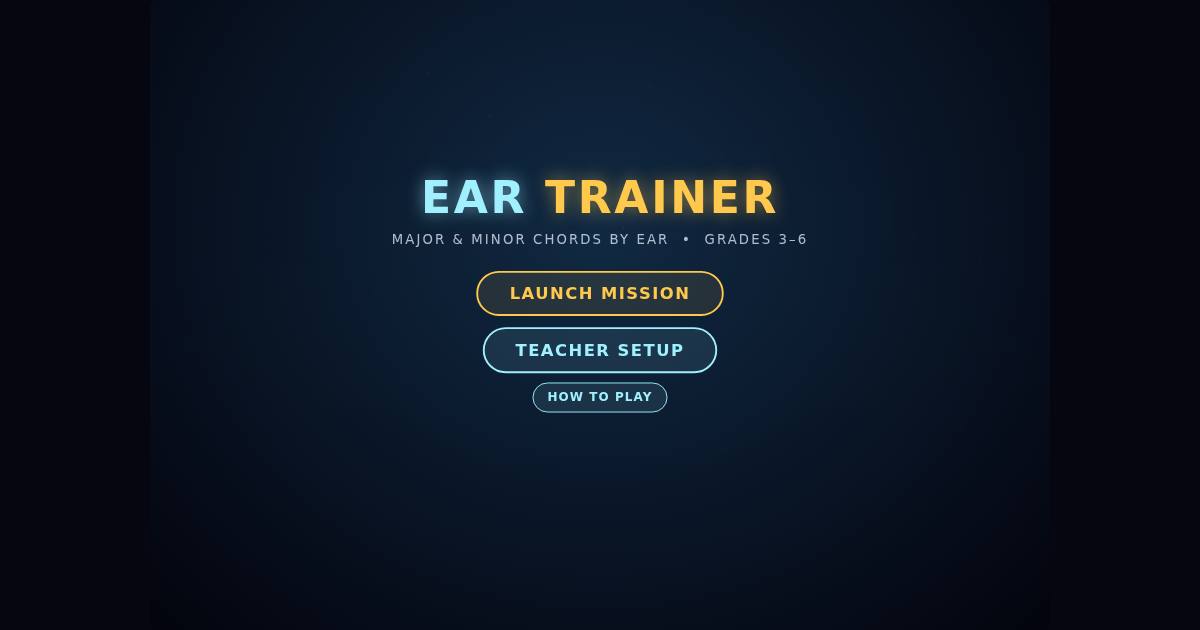 Ear Trainer title screen
