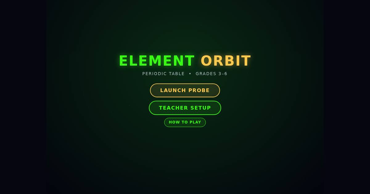 Element Orbit title screen