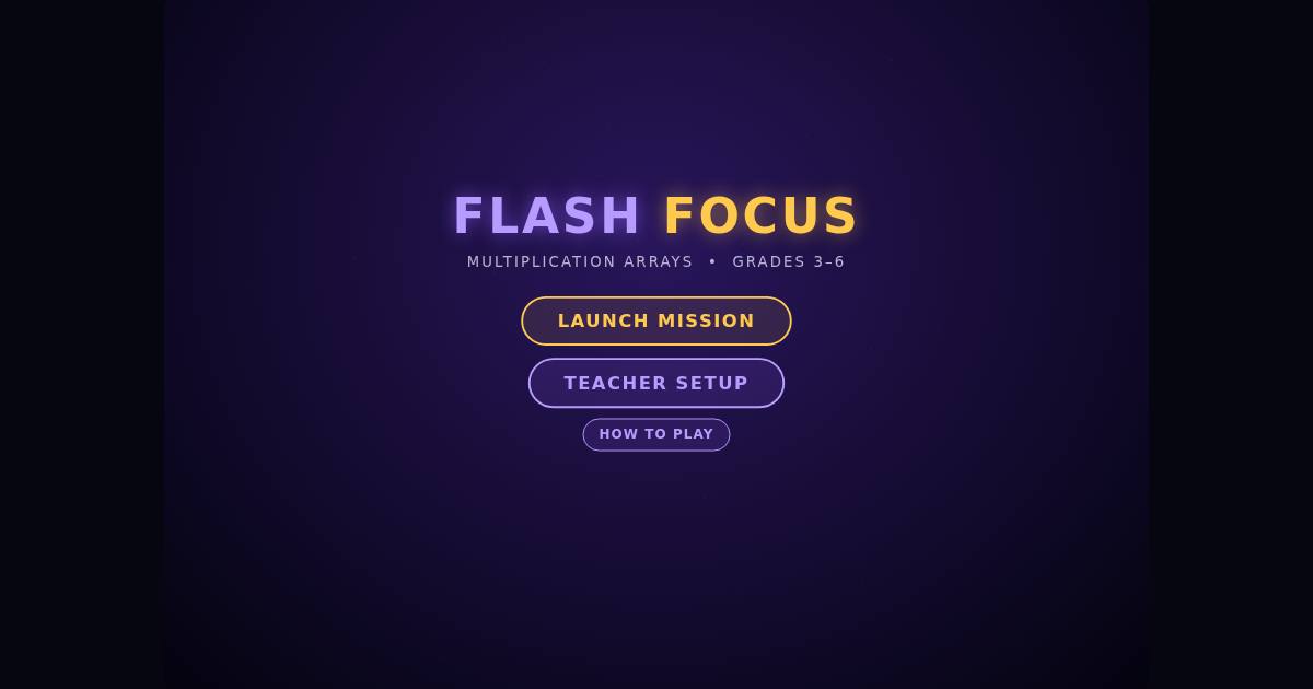 Flash Focus title screen