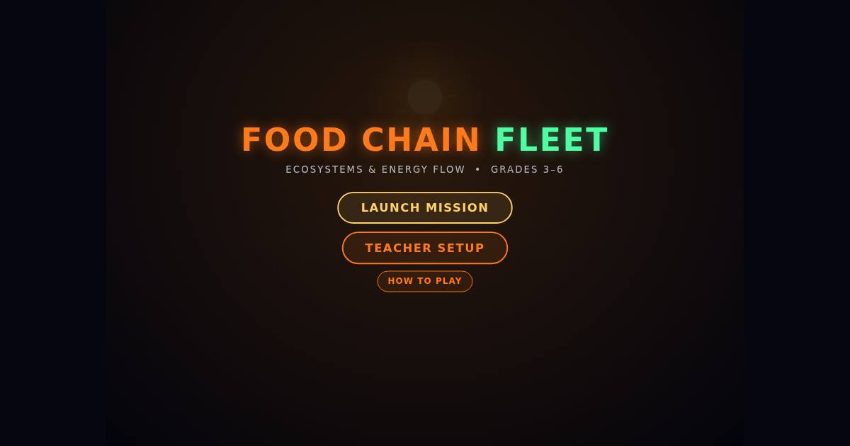Food Chain Fleet title screen