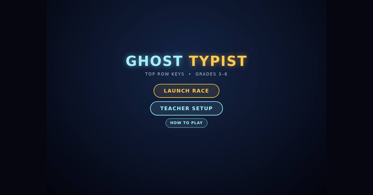 Ghost Typist title screen