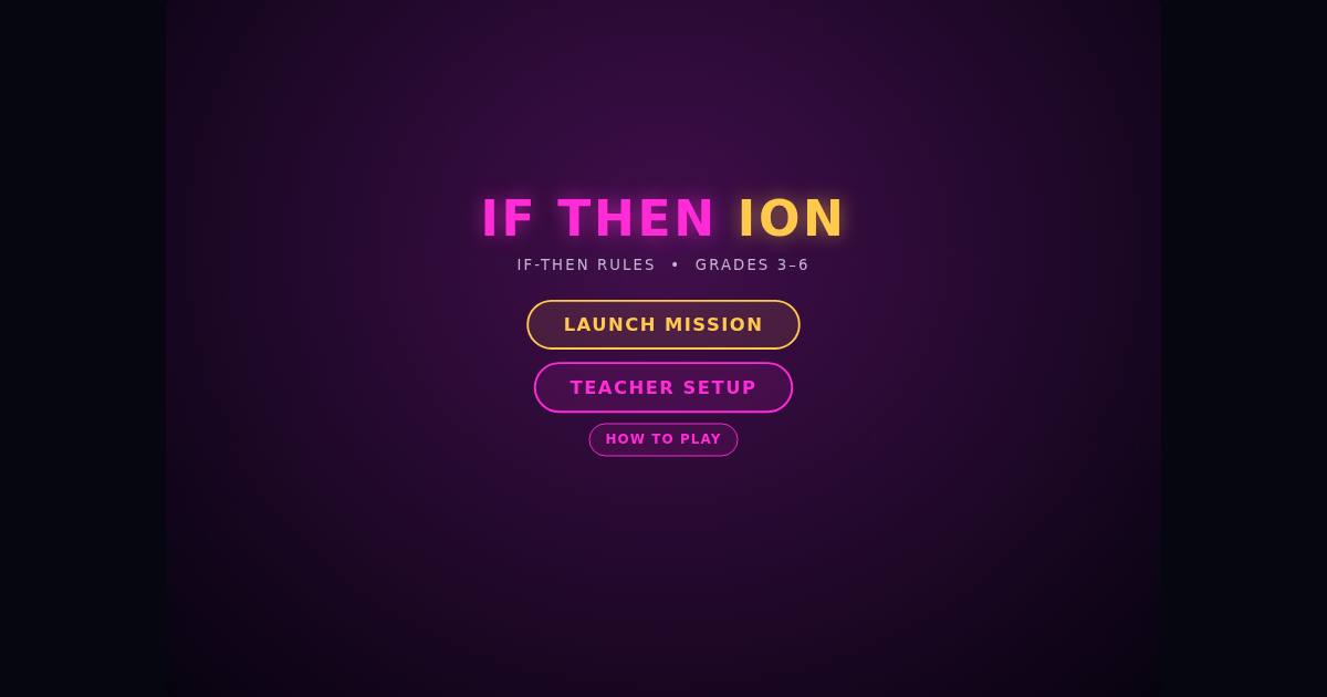 If Then Ion title screen