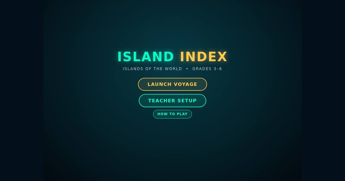 Island Index title screen