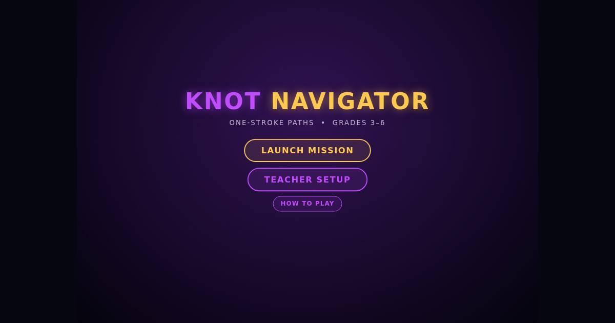 Knot Navigator title screen