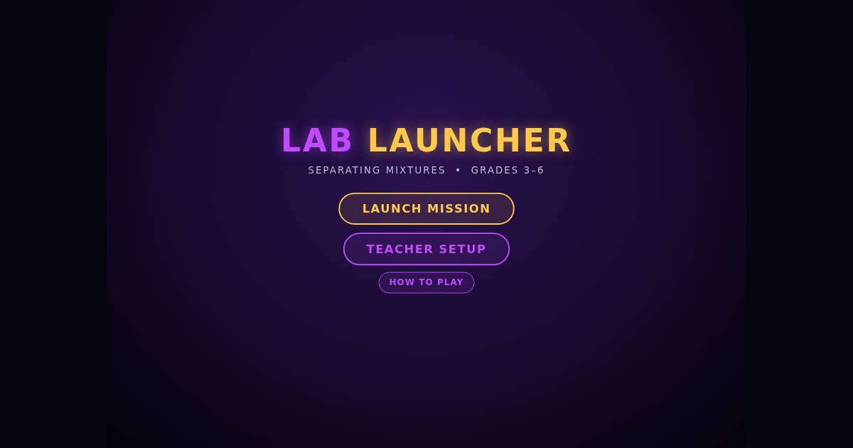 Lab Launcher title screen