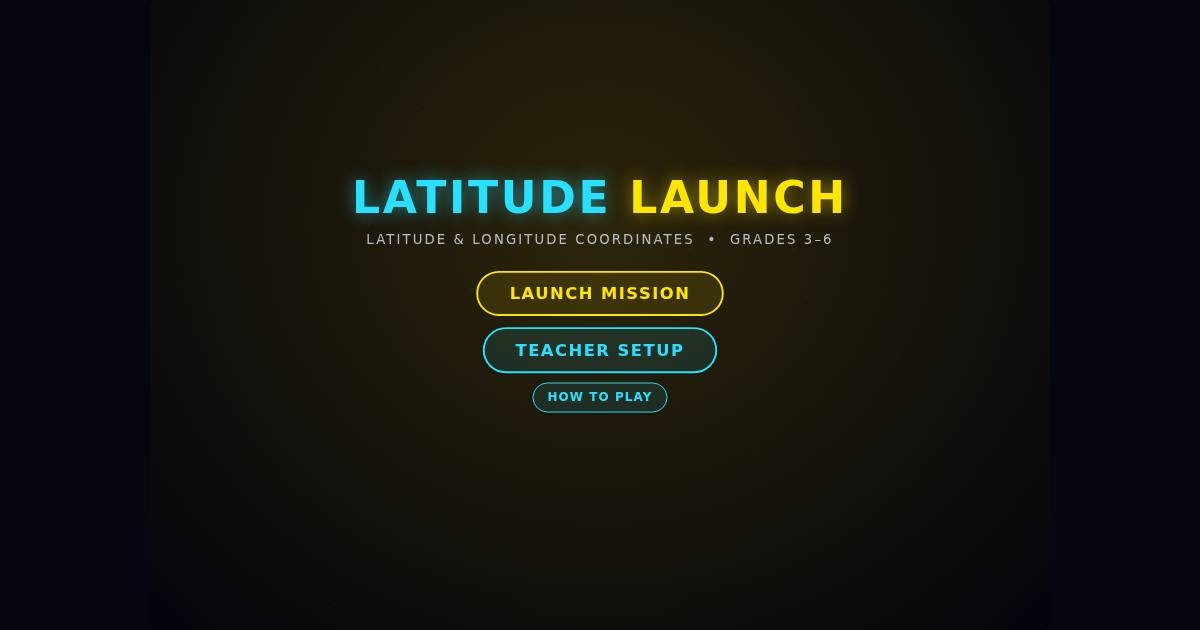 Latitude Launch title screen