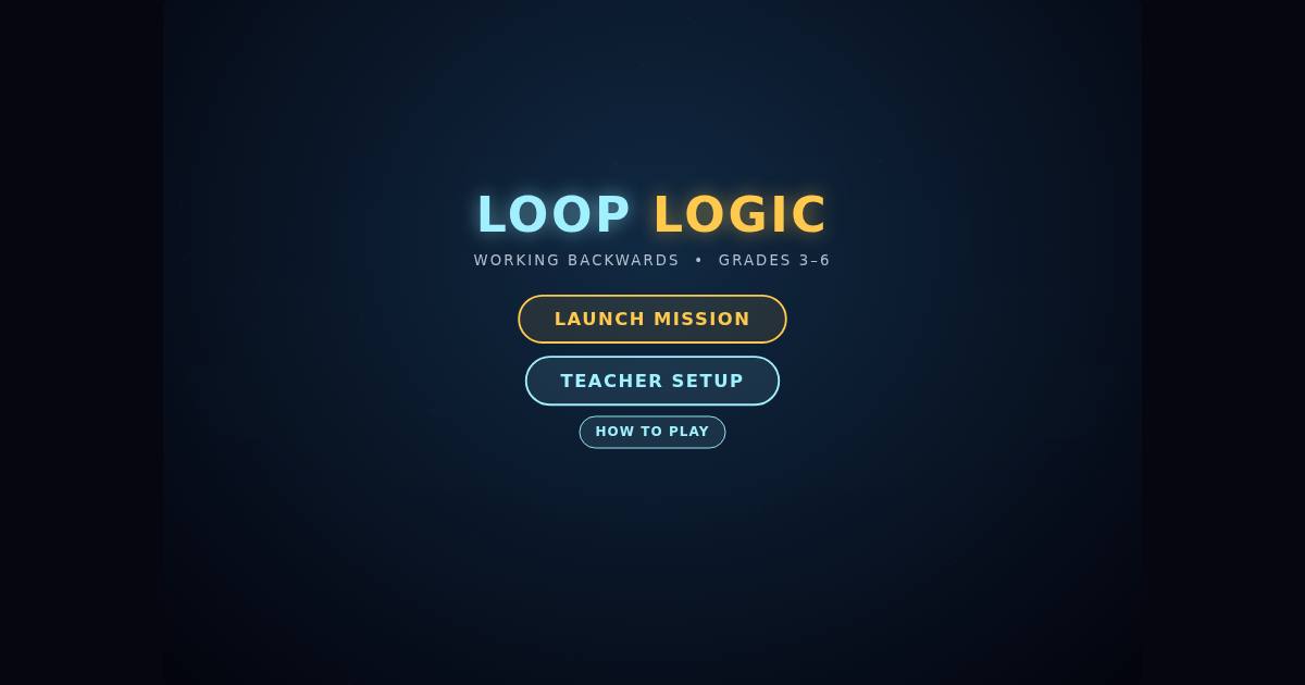Loop Logic title screen