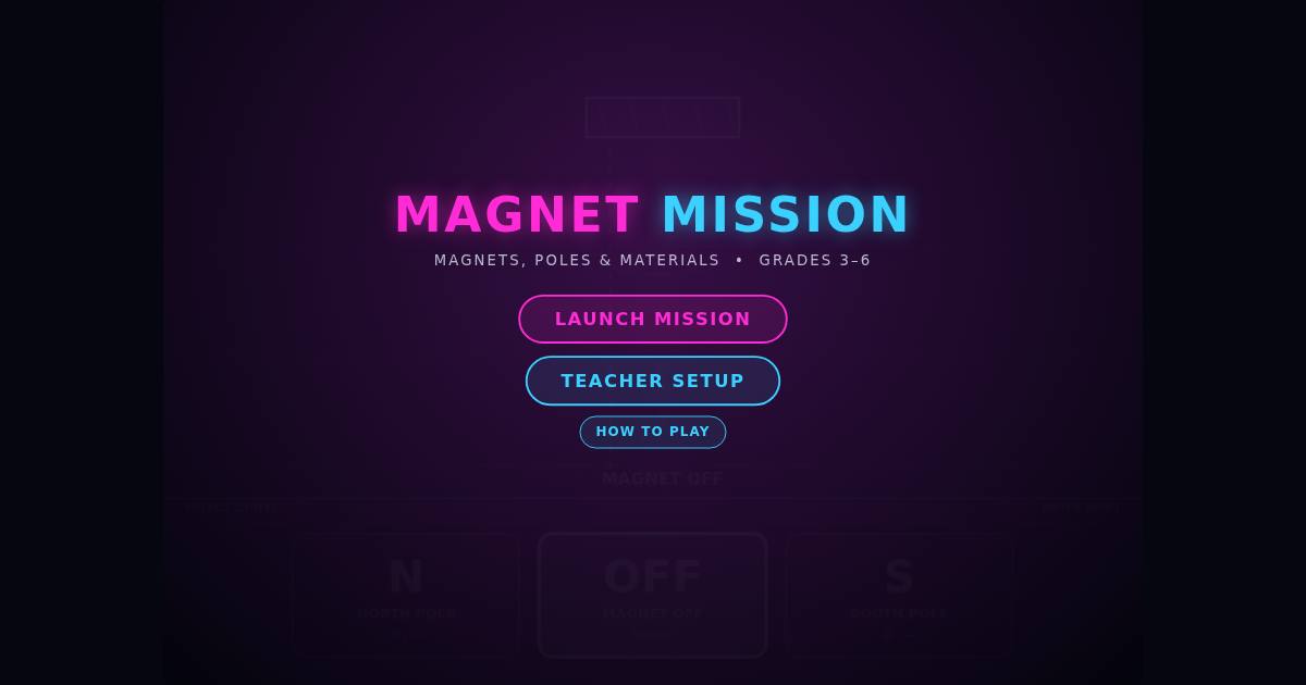 Magnet Mission title screen