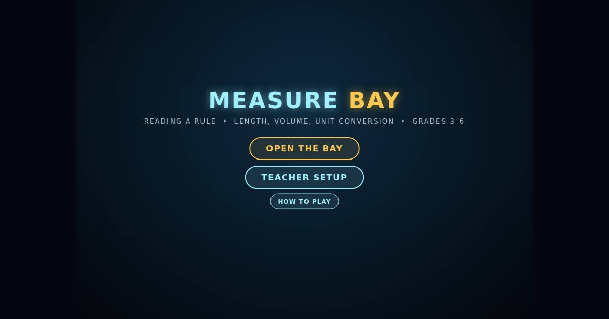Measure Bay title screen