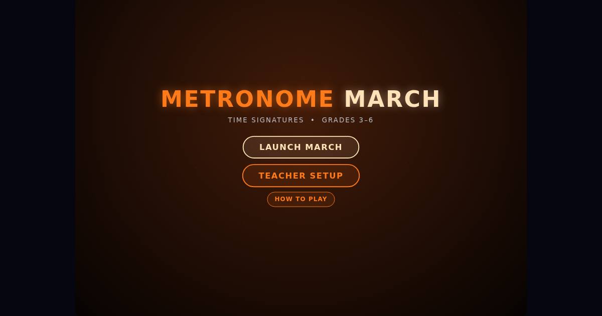 Metronome March title screen
