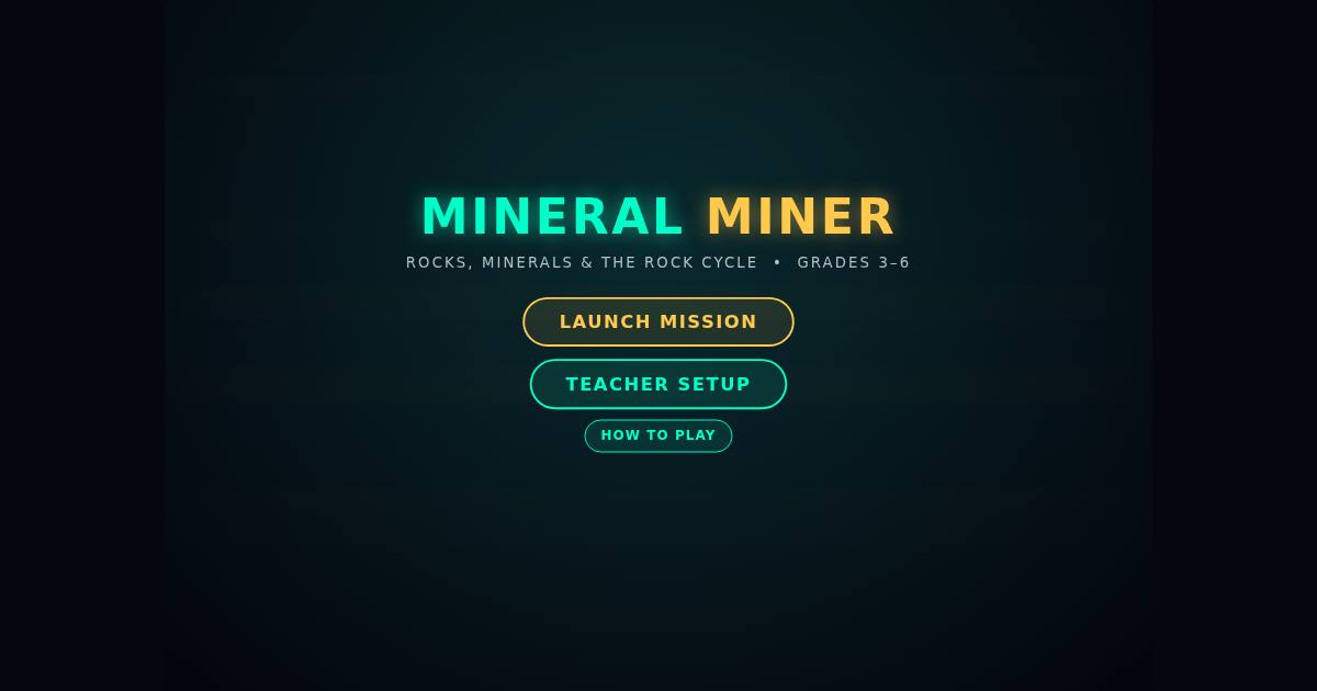 Mineral Miner title screen