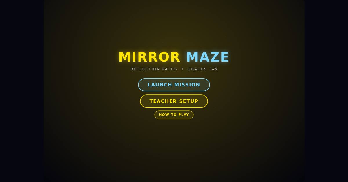 Mirror Maze title screen