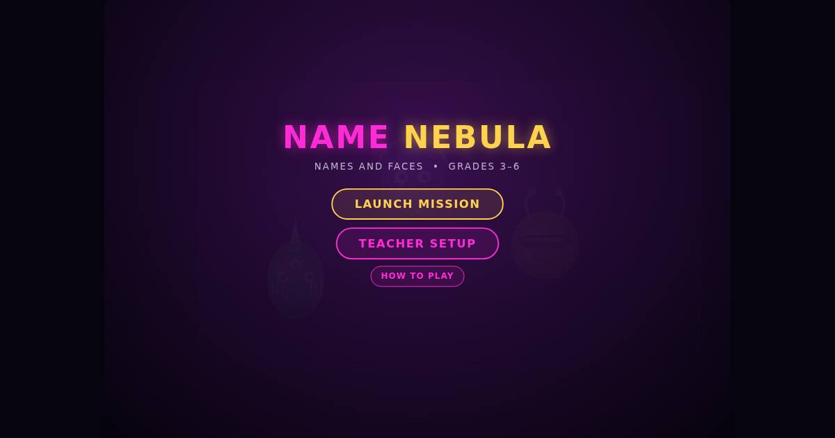 Name Nebula title screen
