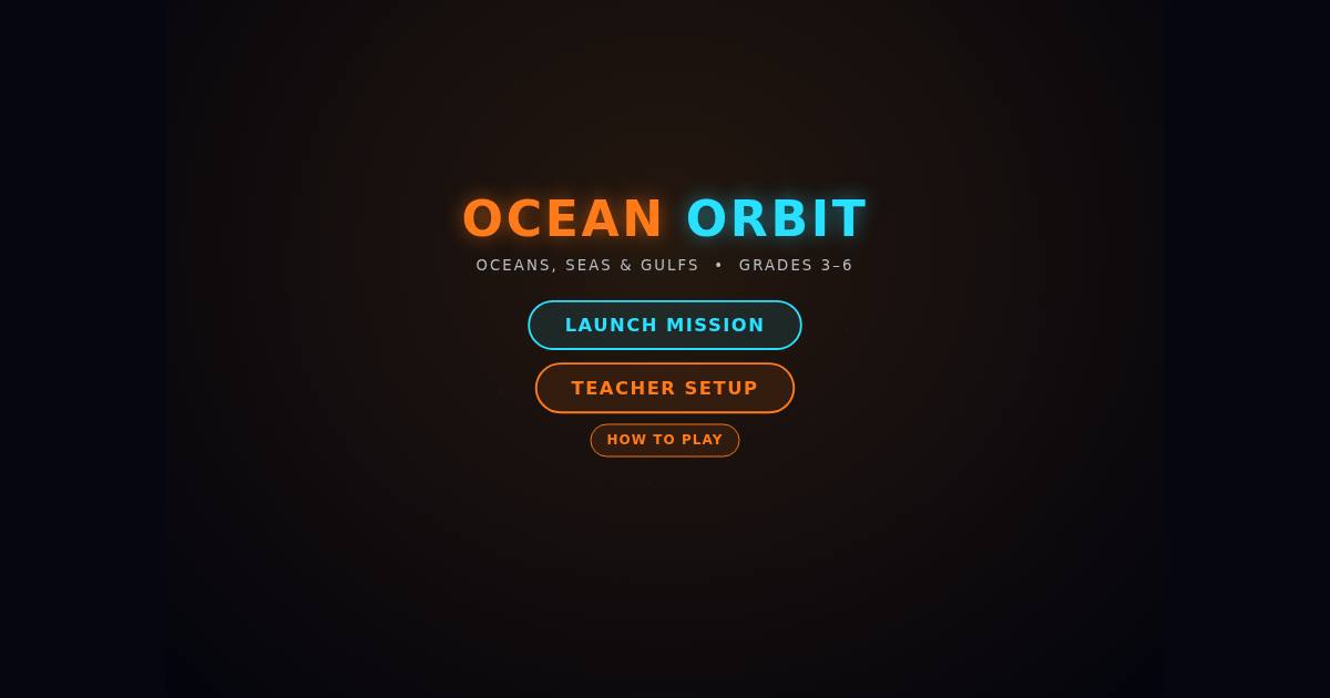Ocean Orbit title screen