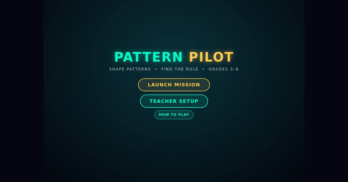 Pattern Pilot title screen