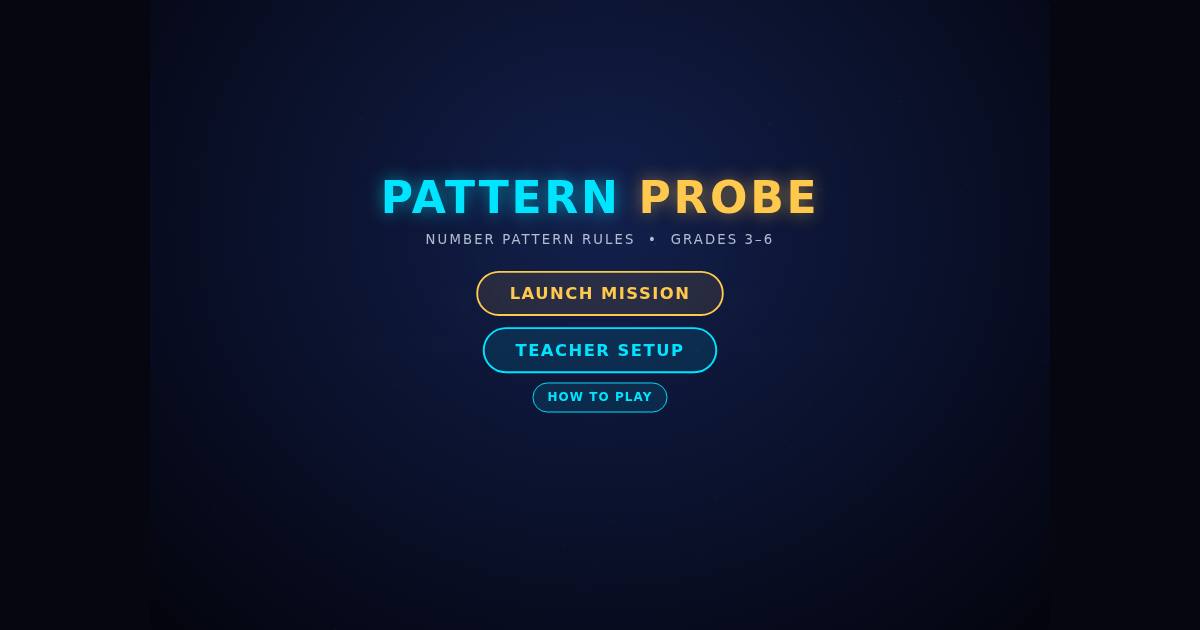 Pattern Probe title screen