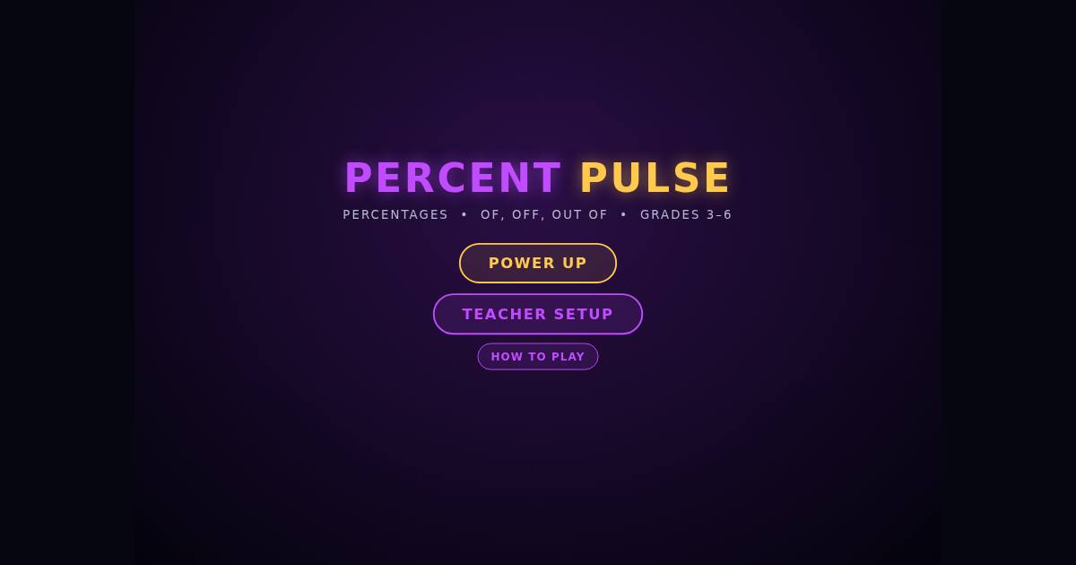 Percent Pulse title screen