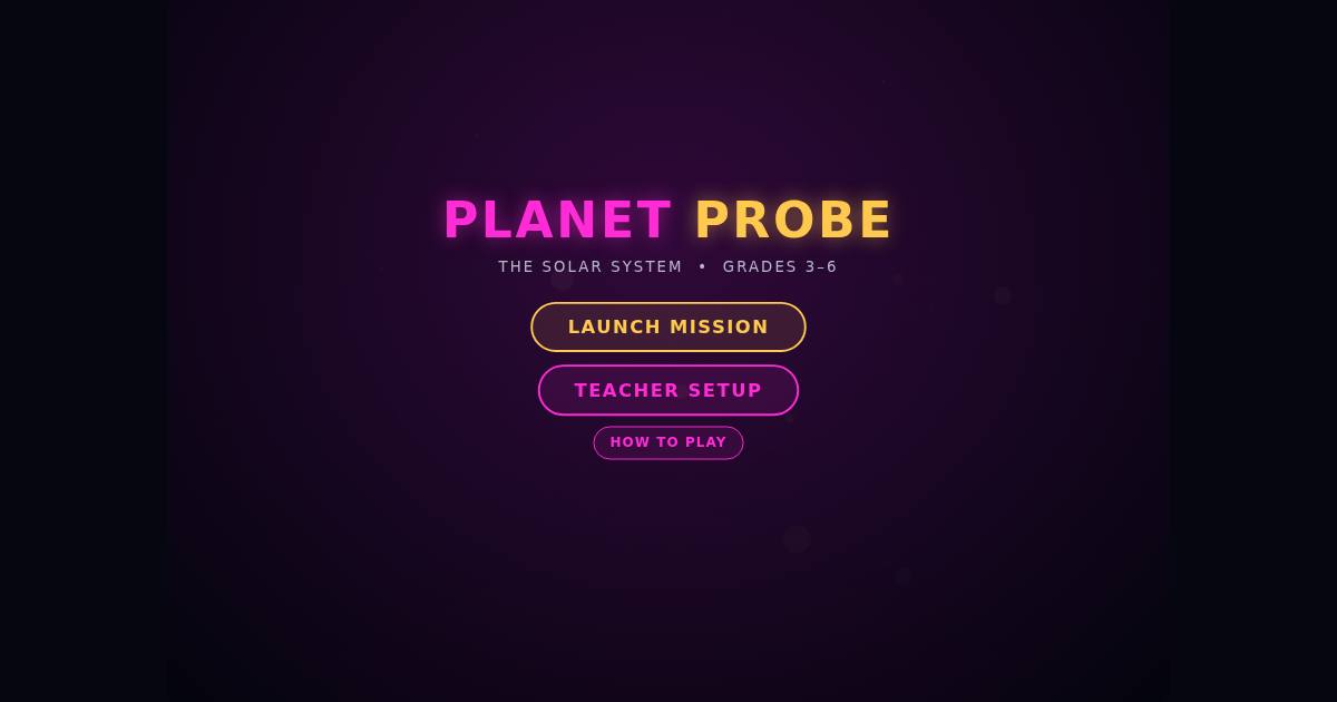 Planet Probe title screen