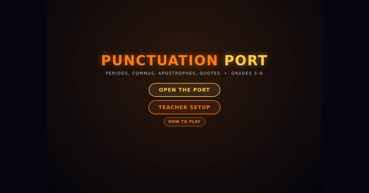 Punctuation Port title screen