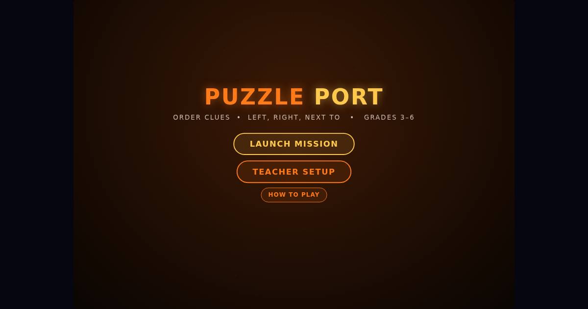 Puzzle Port title screen