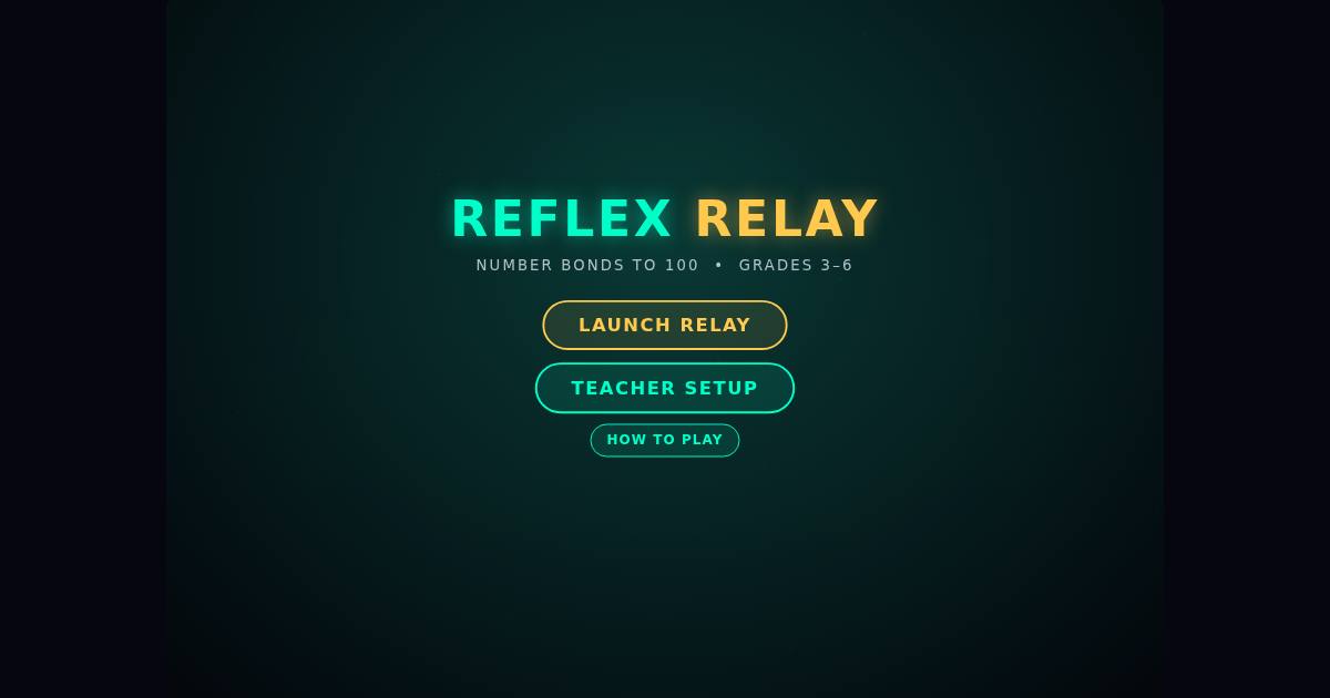 Reflex Relay title screen