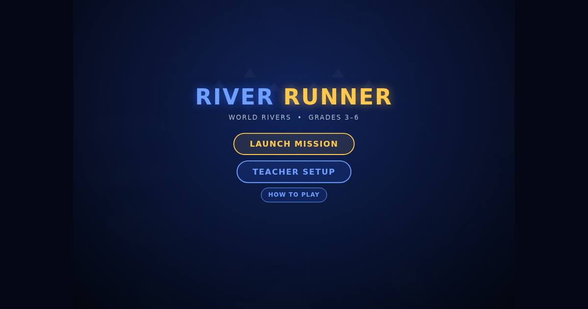 River Runner title screen