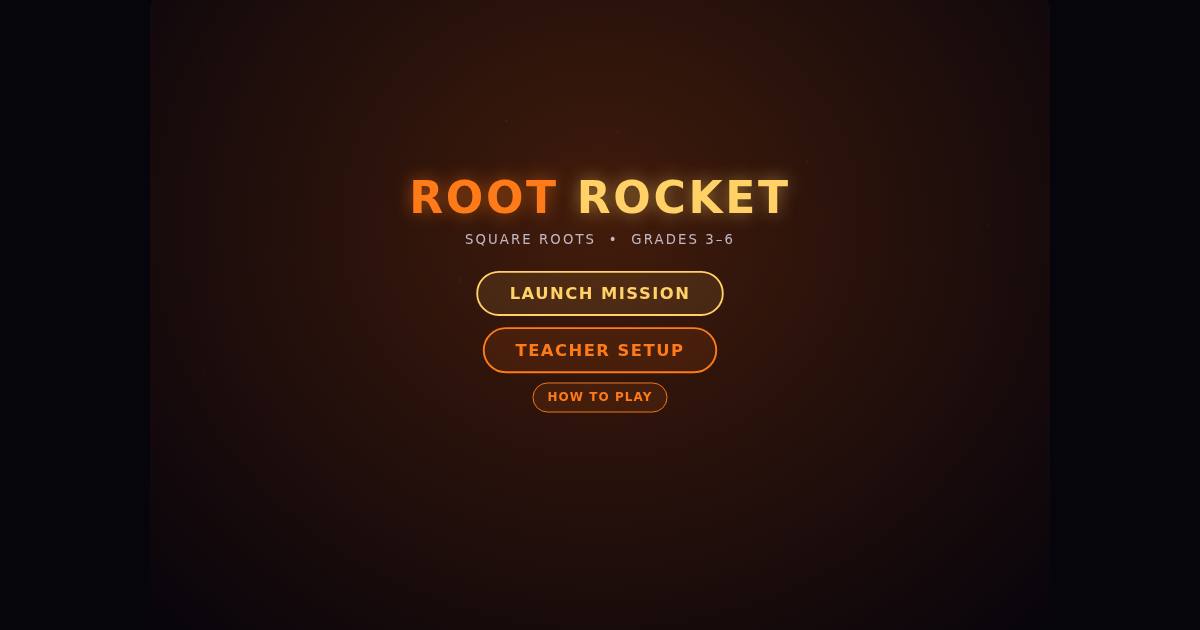 Root Rocket title screen