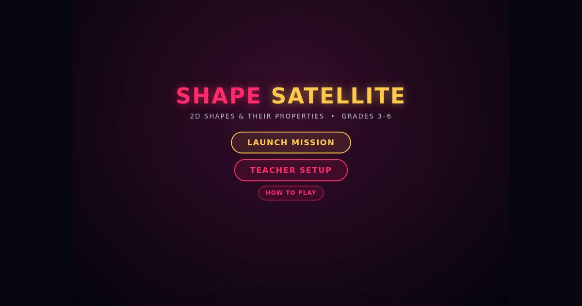 Shape Satellite title screen