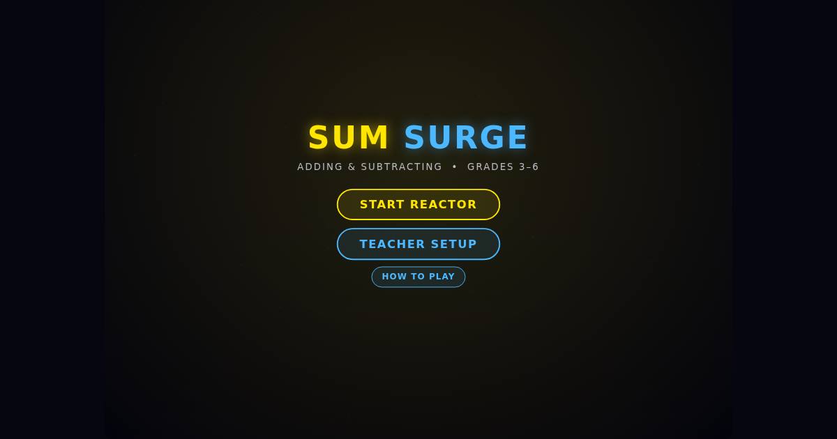 Sum Surge title screen