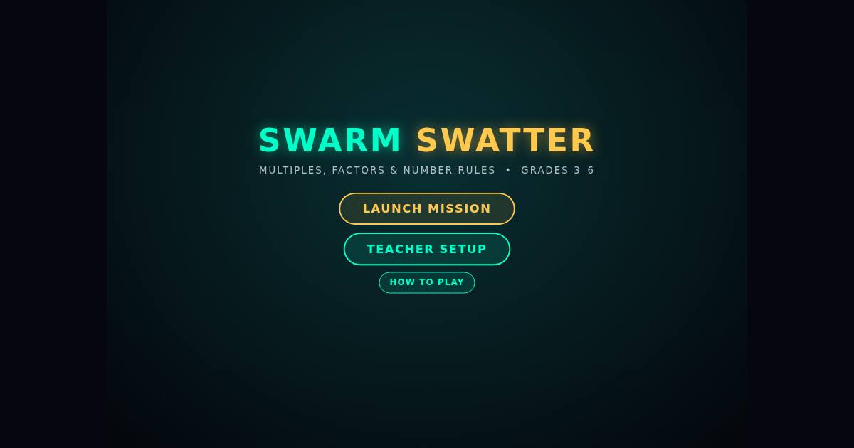 Swarm Swatter title screen