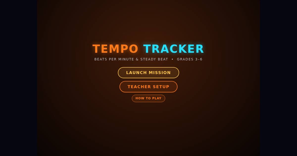 Tempo Tracker title screen