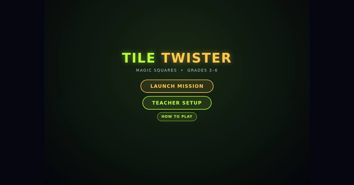 Tile Twister title screen