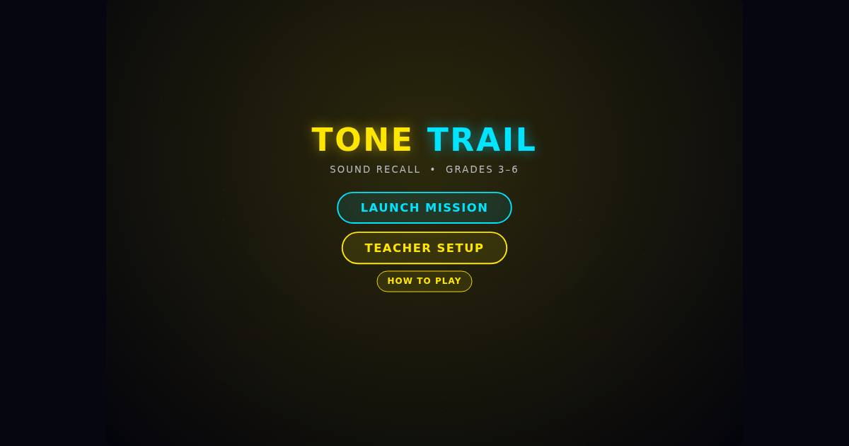 Tone Trail title screen