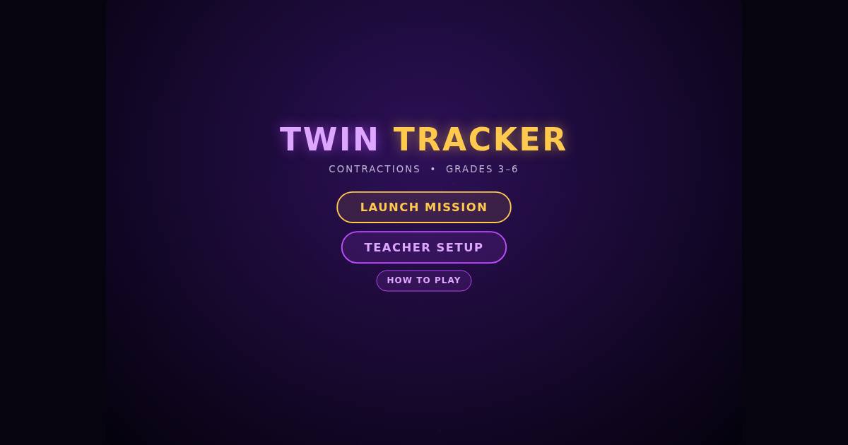 Twin Tracker title screen